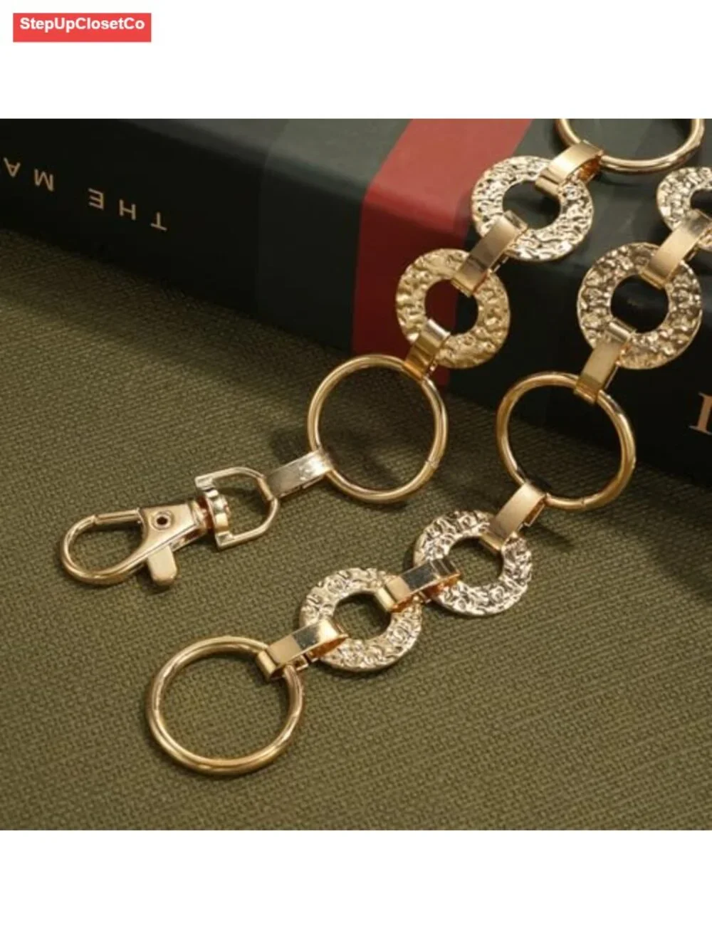 Metal Hollow Circle Chain Belt for Dresses Jeans Adjustable Waist Fashion Body